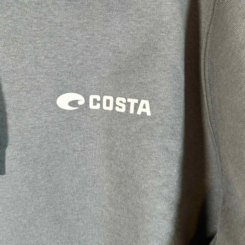 Costa Pullover Hoodie Sweatshirt Pocket Blue Mens Size XL - Picture 3 of 13